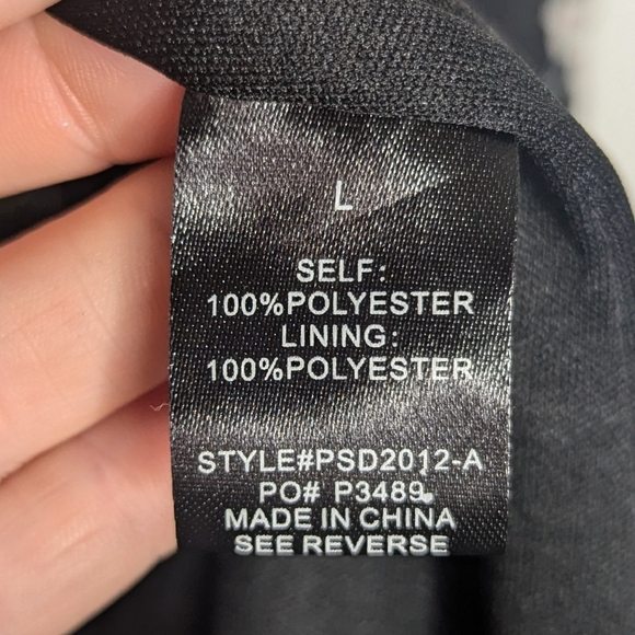 Roolee Black Floral Midi Dress Large - Picture 3 of 6